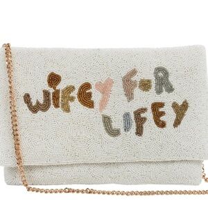 Handmade Beaded 'Wifey For Lifey' Clutch